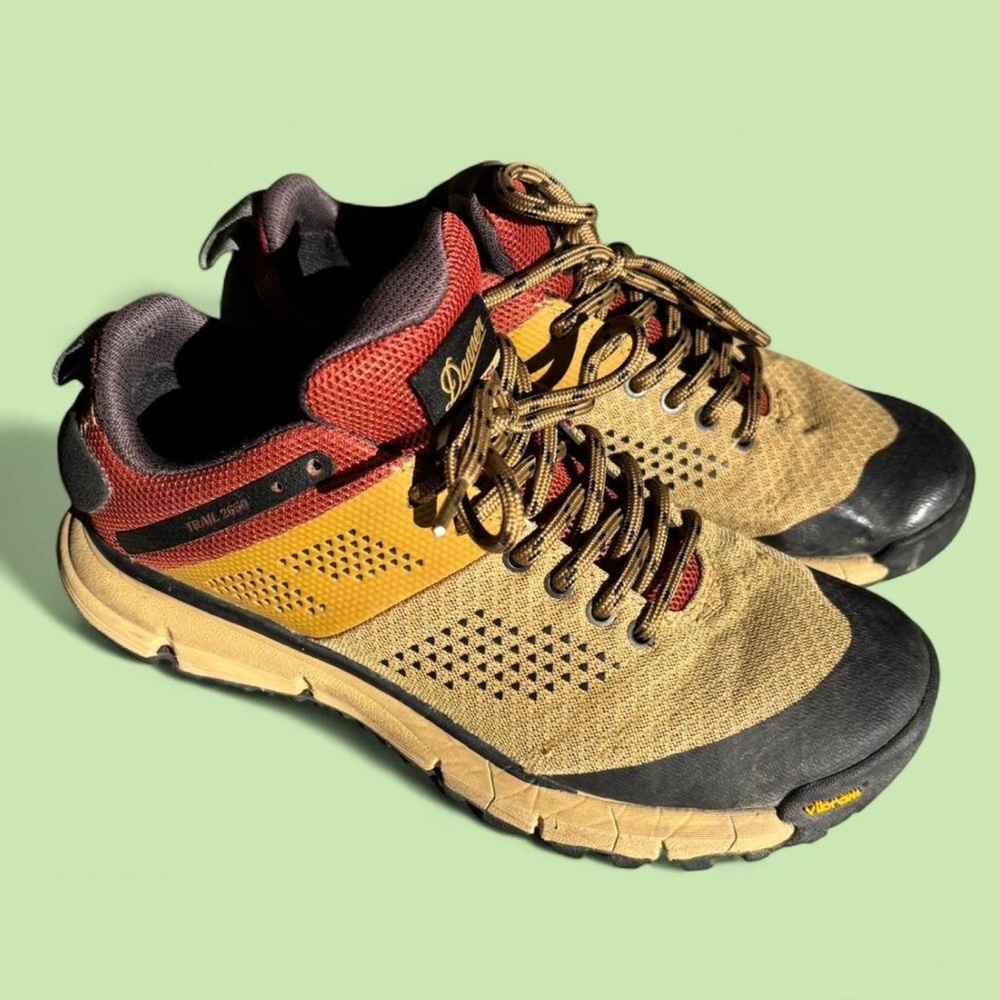 Danner Vibram Tan and Red Athletic Hiking Trail Shoes